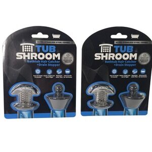 TubShroom Ultra Stainless Steel Bathtub Hair Catcher StopShroom Plug Combo Lot 2